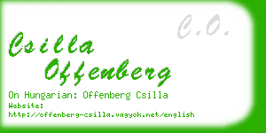 csilla offenberg business card